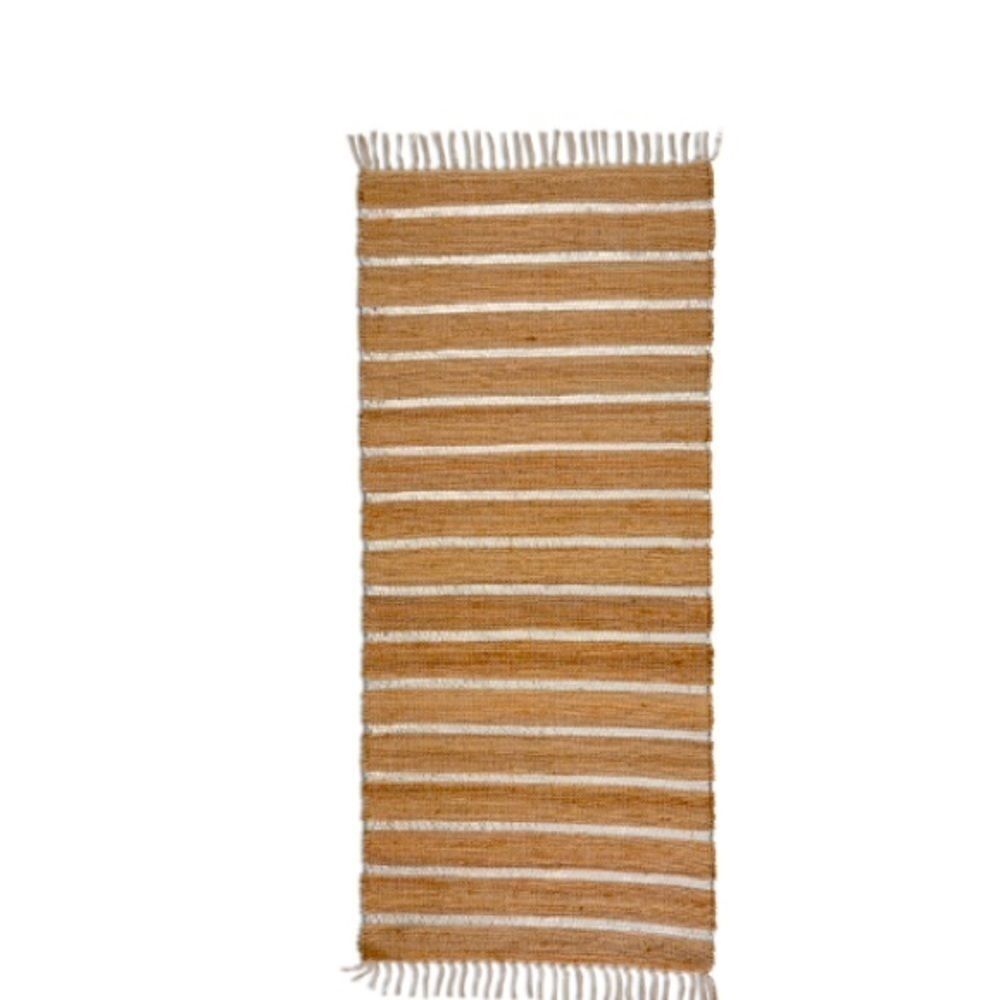 30"‎ x 6' jute floor Runner - Silver/Natural